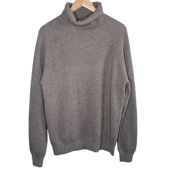 Suitsupply Mens Gray Wool Cashmere Turtleneck Pullover Knit Sweater XL - Picture 1 of 9